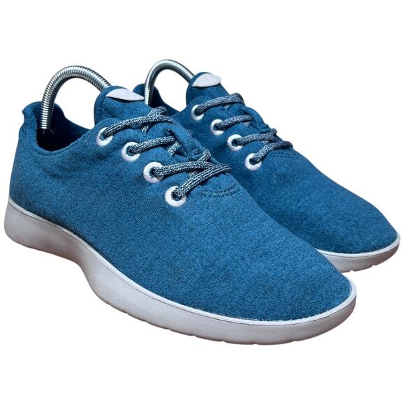 ALLBIRDS The Wool Runnner Men's Sz 8 Thrive Teal Trainers Sneakers Merino Wool - Picture 8 of 12